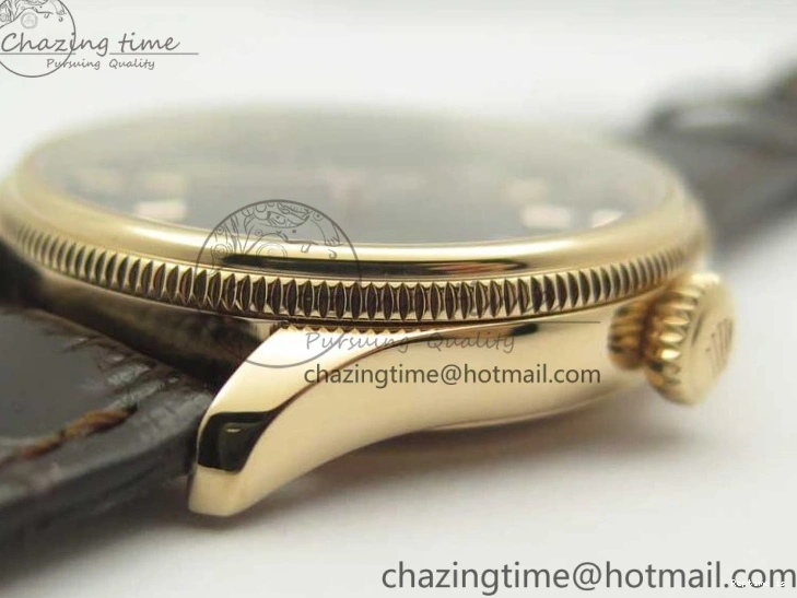 1222 Tailored Cellini Time 50509 RG MKF Best Edition Black Dial Roman Marker on Brown Leather Strap A3132 V 3406